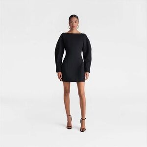 KBB by KAHLANA Women's 'The Boatneck Mini Dress' - Black 10